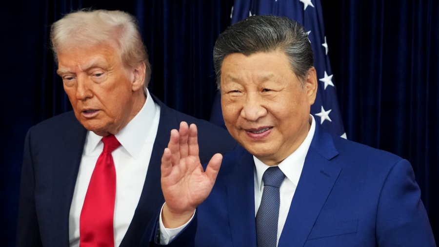 Donald Trump dan Xi Jinping. (Andrew Harnik/Getty Images/Bloomberg)