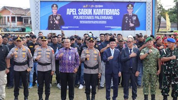 Kapolda Sumsel Serukan Kebersamaan Jaga Keamanan Palembang Melalui Apel Sabuk Kamtibmas
