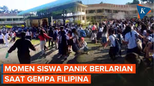 Momen Genting di Filipina: Ketangguhan Siswa Hadapi Guncangan Gempa M 7,7 Terekam Kamera
