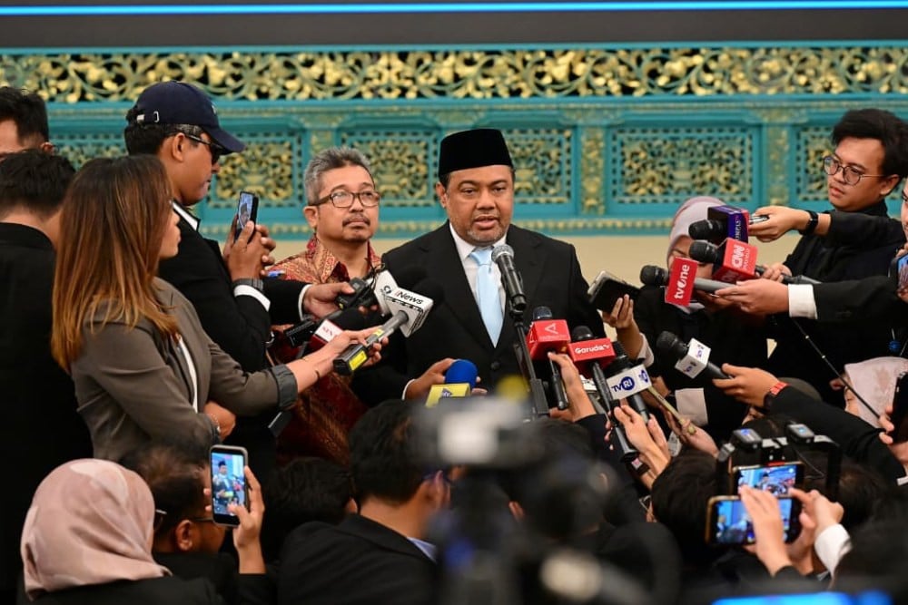 Presiden Konfederasi Serikat Pekerja Indonesia (KSPI) dan Said Iqbal./BPMI Sekretariat Presiden