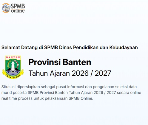 Pemprov Banten Buka Seleksi Mandiri SMAN 2026, Prioritaskan Akses Pendidikan Warga Lokal Lewat Jalur Domisili