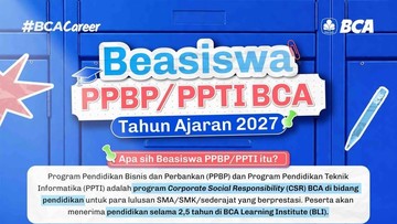Beasiswa PPBP dan PPTI BCA 2027 Dibuka. (Foto: Laman Resmi BCA)