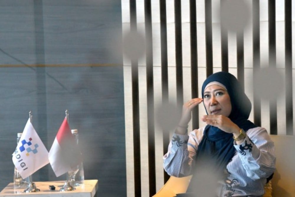 Menkomdigi Meutya Hafid saat memaparkan mengenai perkembangan digital di Indonesia/Komdigi