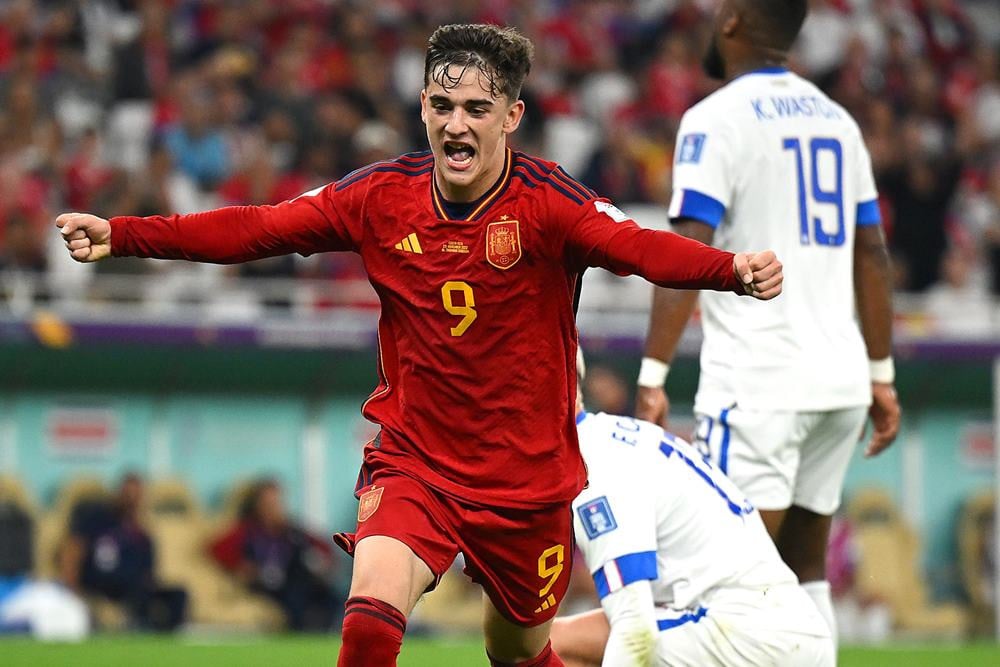 Gelandang timnas Spanyol, Gavi di Piala Dunia 2022/FIFA