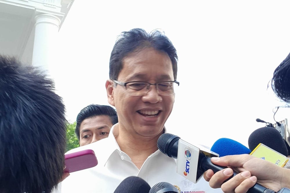 Menteri Keuangan RI Purbaya Yudhi Sadewa saat dipanggil Presiden RI Prabowo Subianto ke Istana Negara pada Senin (18/5/2026). / JIBI - Fahmi Ahmad Burhan