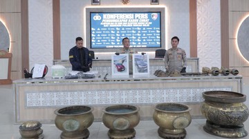 Bongkar Sindikat Pencurian Artefak Ritual, Polisi Rohil Tangkap 4 Pelaku Penadah Hiolo Klenteng