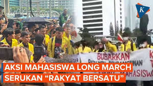 Ilustrasi: Aksi Massa Mahasiswa Warnai Ibukota, Gelombang Demonstrasi Menuju Bundaran HI Menggema Lantang