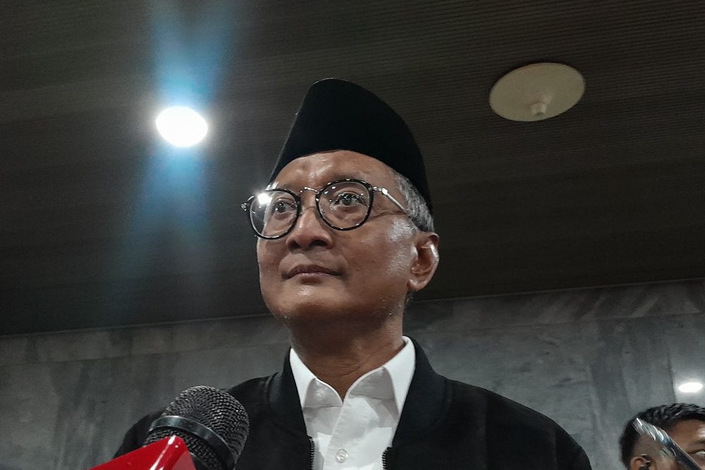 Menteri Pekerjaan Umum (PU) Dody Hanggodo saat ditemui di Kompleks Parlemen RI, Jakarta, Kamis (6/2/2025). - BISNIS/Alifian Asmaaysi.