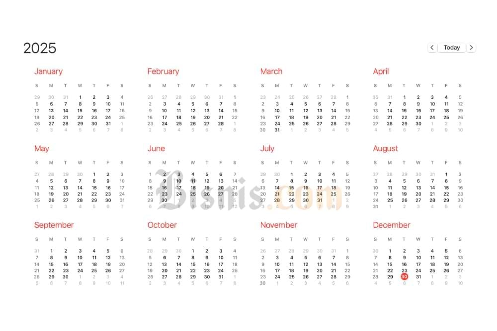 Kalender 2026 / Bisnis.com
