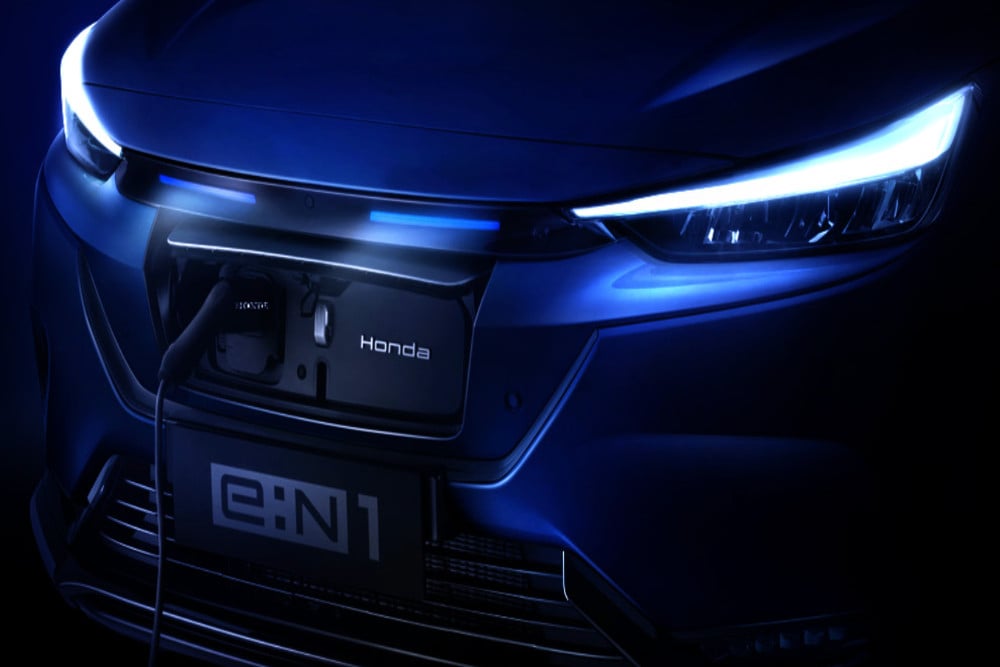 Tampilan depan mobil listrik Honda e:N1