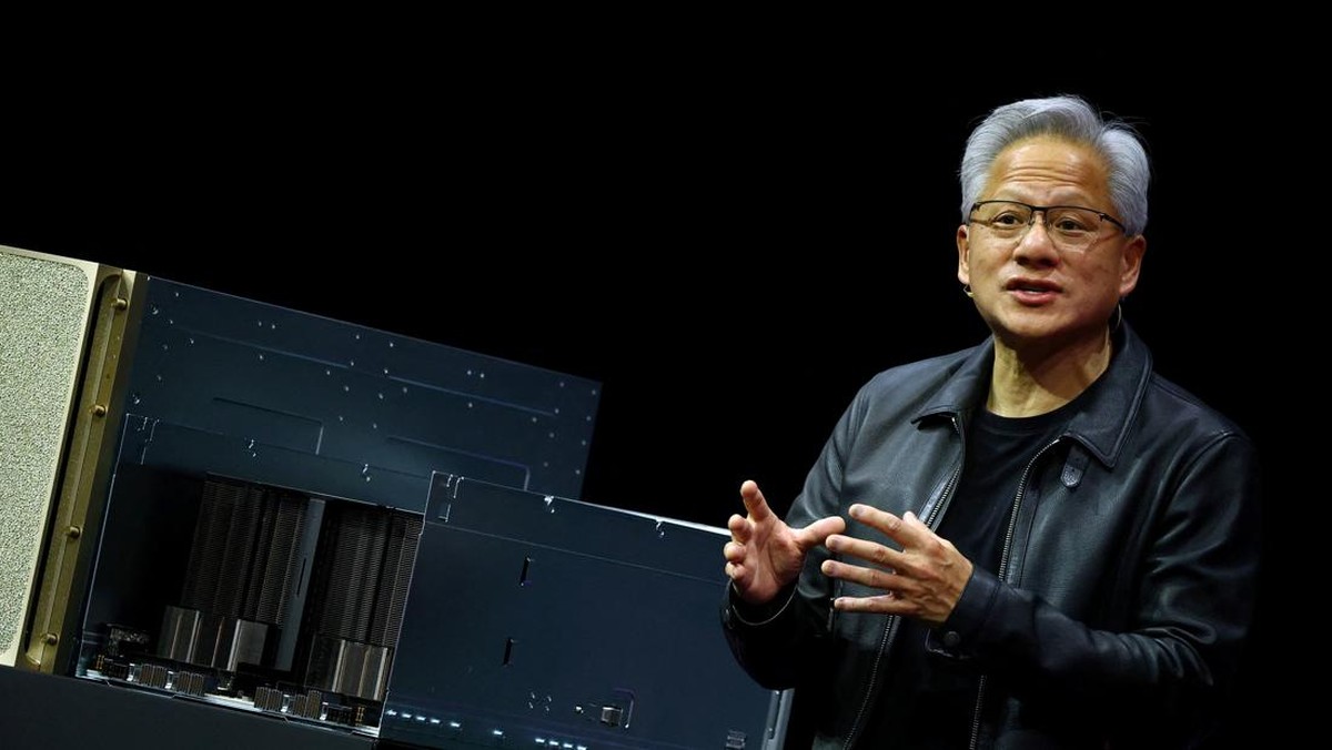 Foto: CEO NVIDIA Jensen Huang memperkenalkan proyek 