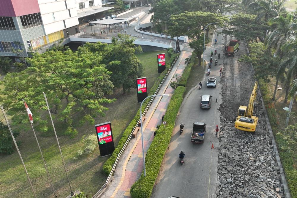 PT Modernland Realty Tbk. (MDLN) melakukan program perbaikan infrastruktur jalan secara bertahap di kawasan Jakarta Garden City (JGC).