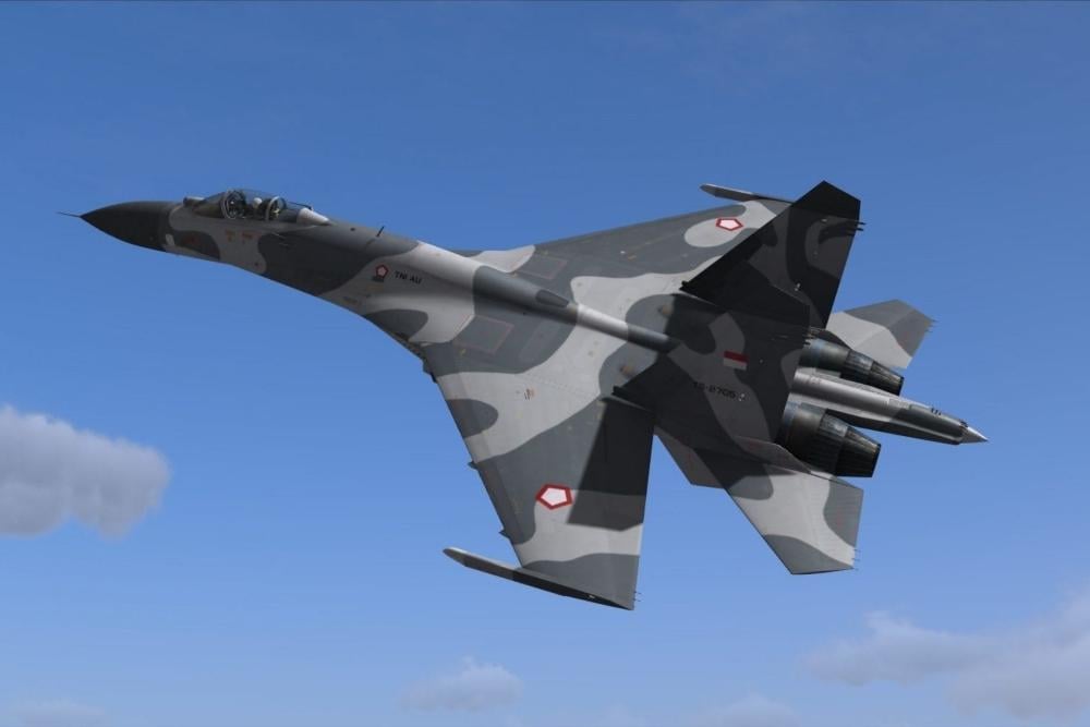 Ilustrasi jet tempur Sukhoi SU-30./tni-au.mil.id