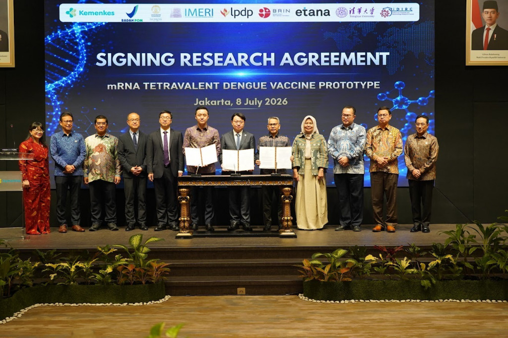 Peluncuran Prototipe mRNA Tetravalent Dengue Vaccine. Foto: UI