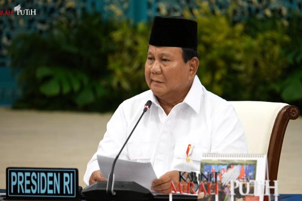 Presiden Prabowo Subianto./ Dok Youtube BPMI Setpres