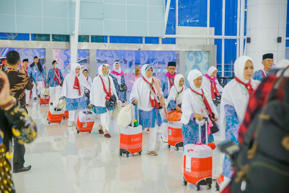 Penerbangan jemaah haji di Bandara Internasional Jawa Barat (BIJB) Kertajati, Majalengka, Jawa Barat. / dok. BIJB