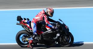 Takaaki Nakagami saat tampil di MotoGP Prancis 2025