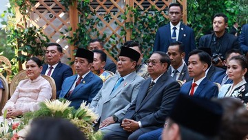 Momen Langka: Prabowo dan Jokowi Bersanding di Pelaminan Pernikahan Putra Bos Grup Adaro